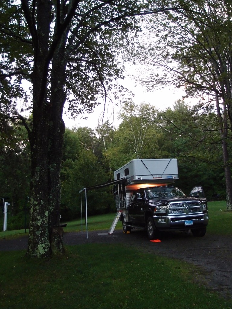 Twilight campsite in Leonard Harrison State Park, PA