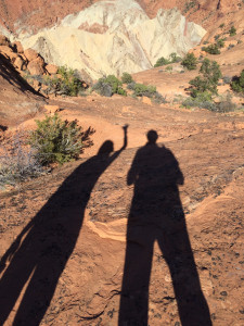 Shadows on Upheaval Dome Trail, Canyonlands NP