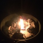 Campfire at Wildrose campground, Death Valley