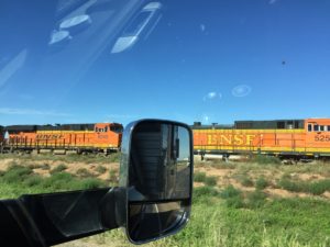 Freight train in Texas