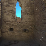 Pueblo wall in Chaco Canyon