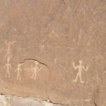 Petroglyphs in a yoga pose