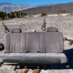 La Tortuga on the sunset meditation seat at lower Saline Valley hot spring